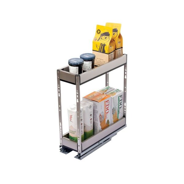 Satin Bottle Pullout (2 Shelves) (Base Mounted)