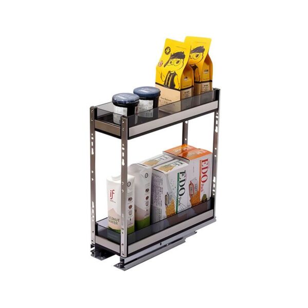 Glass Bottle Pullout (2 Shelves) (Side Mounted)
